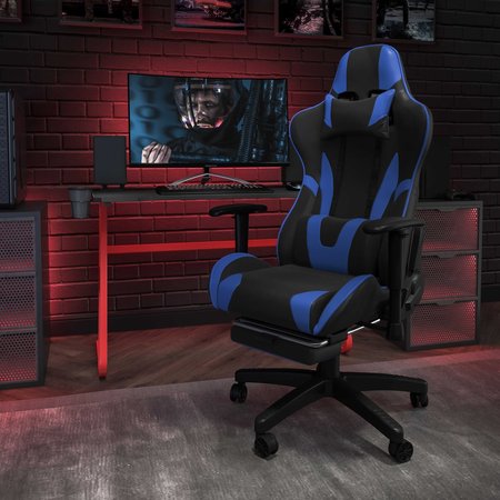Flash Furniture Blue Reclining Gaming Chair with Footrest CH-187230-BL-GG